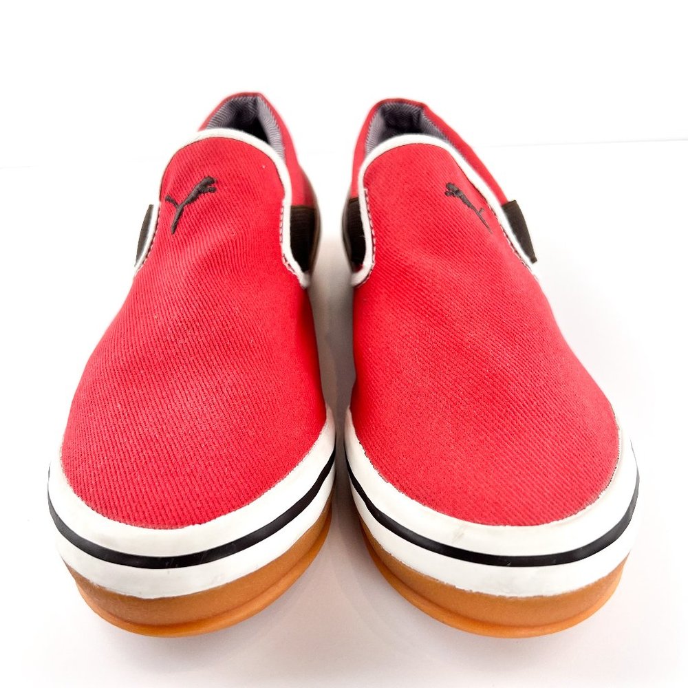 Puma Barrel Roll Low Slip-On Sneakers Shoes Mens Size 7.5 Red Brown NEW - Picture 3 of 11